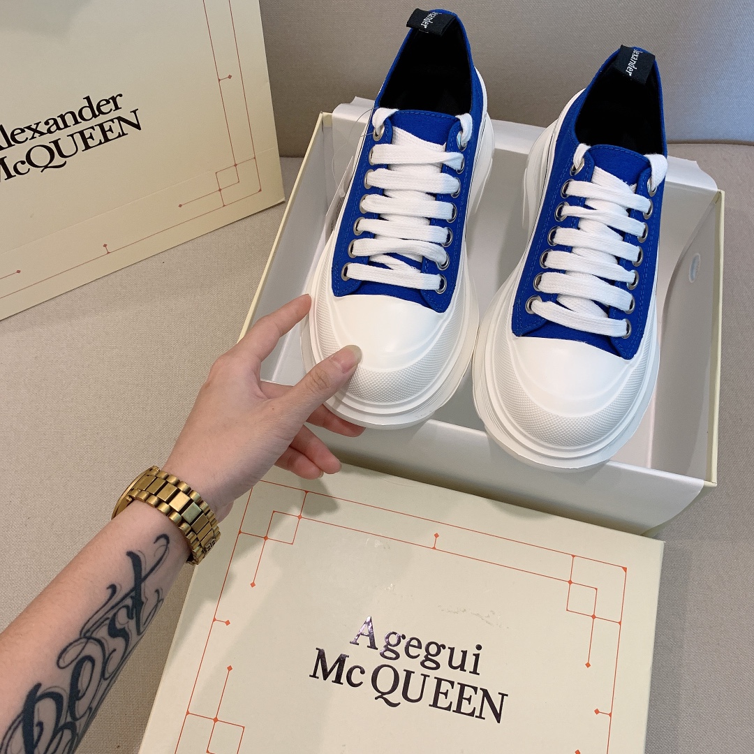 Alexander Mc queen PU thick sole sneakers casual shoes