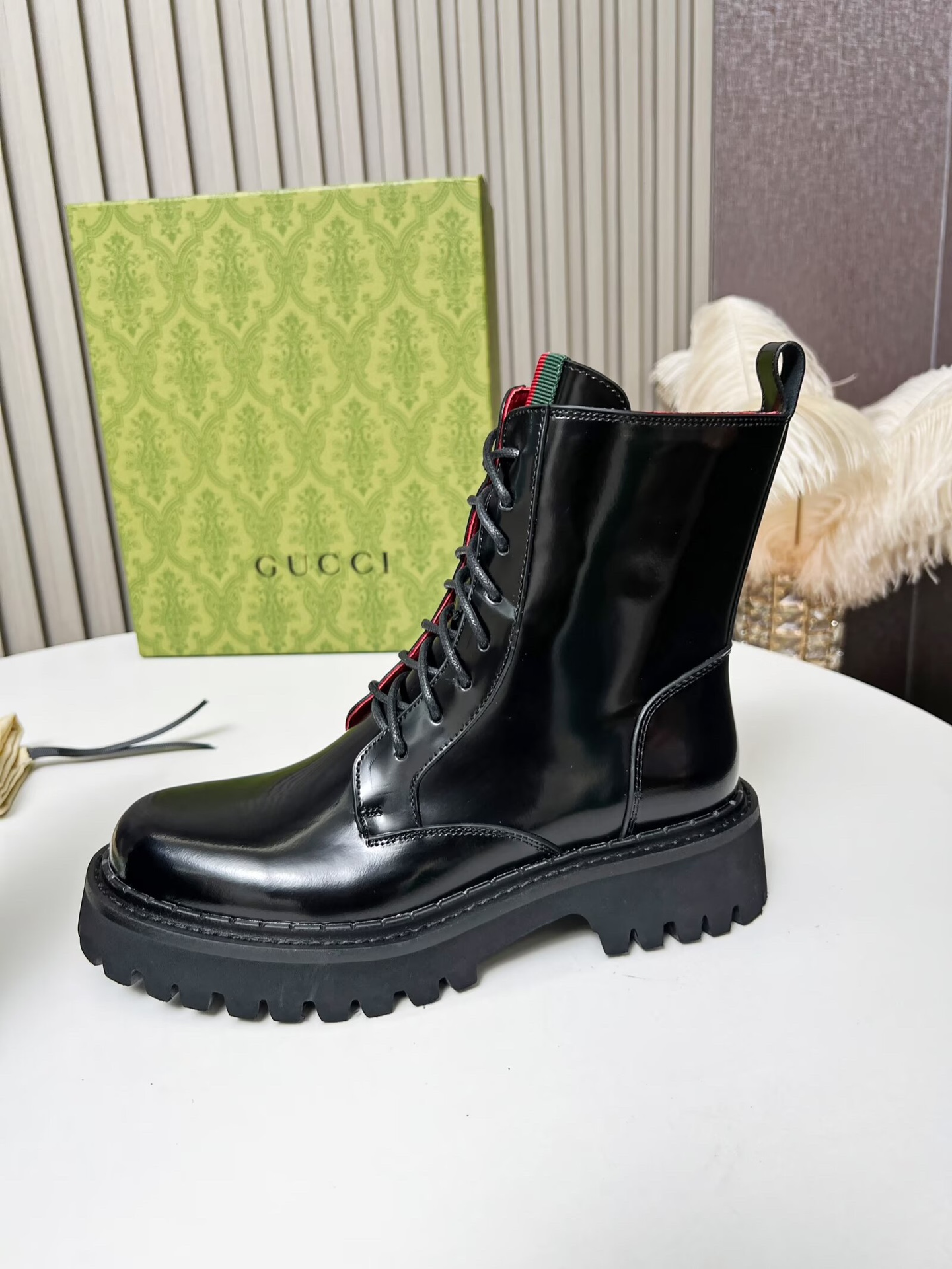 gucci lace up martin boots fashionable short boots