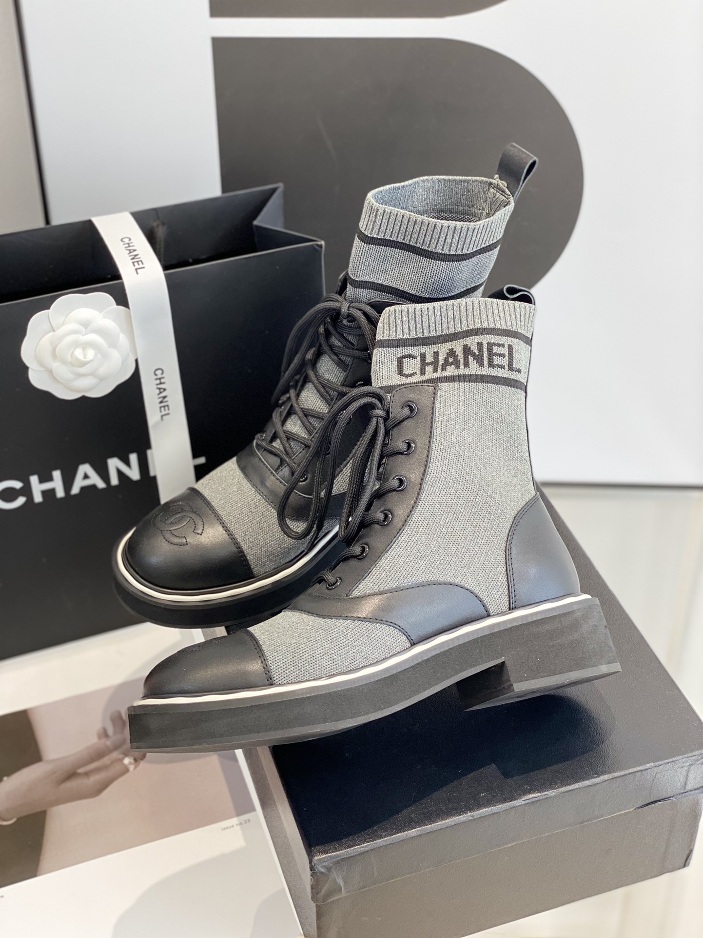 C design  runway model boots!