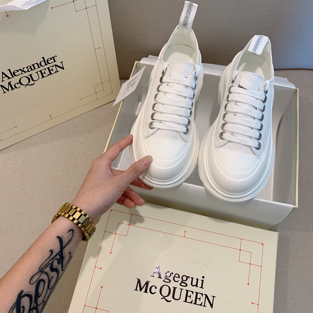 Alexander Mc queen PU thick sole sneakers casual shoes