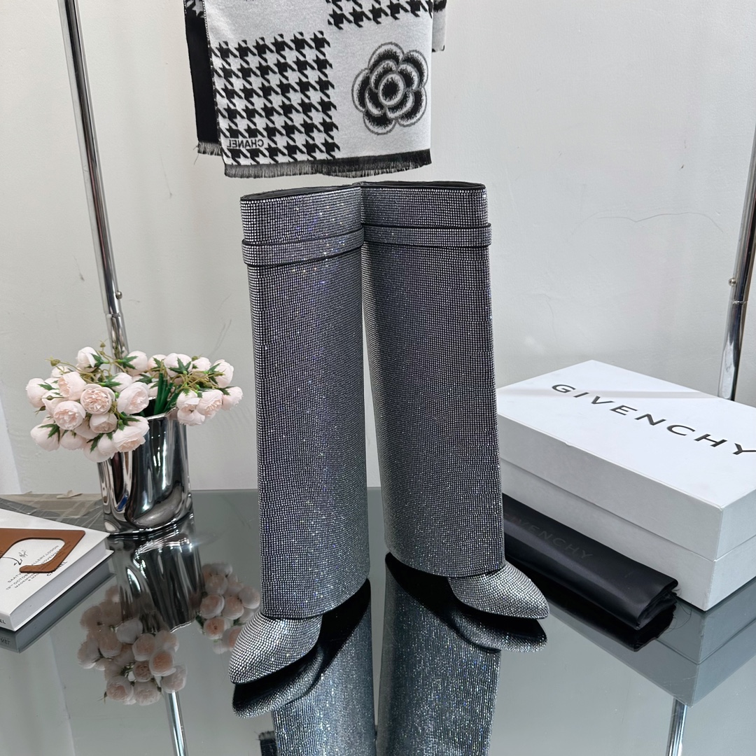 GIvenchy New Trousers Boots high quality rhinestone & metal locker