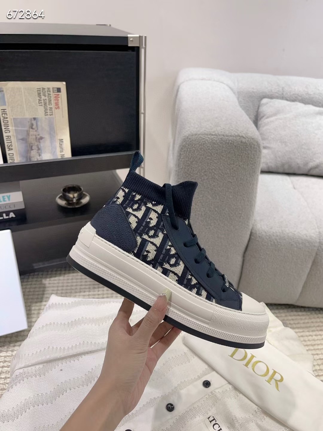 dior cd classic fly knit sneakers