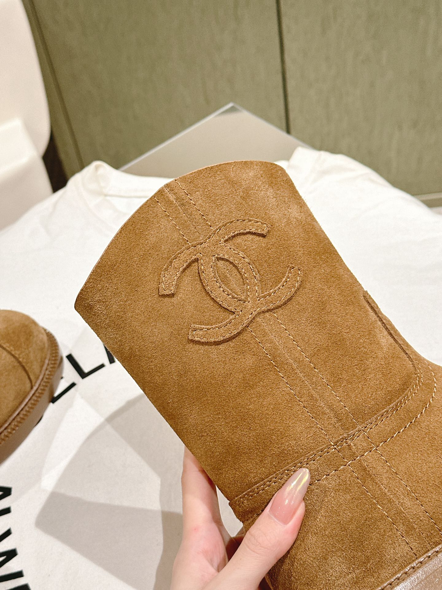 C design  Calfskin Rider Boots for Women