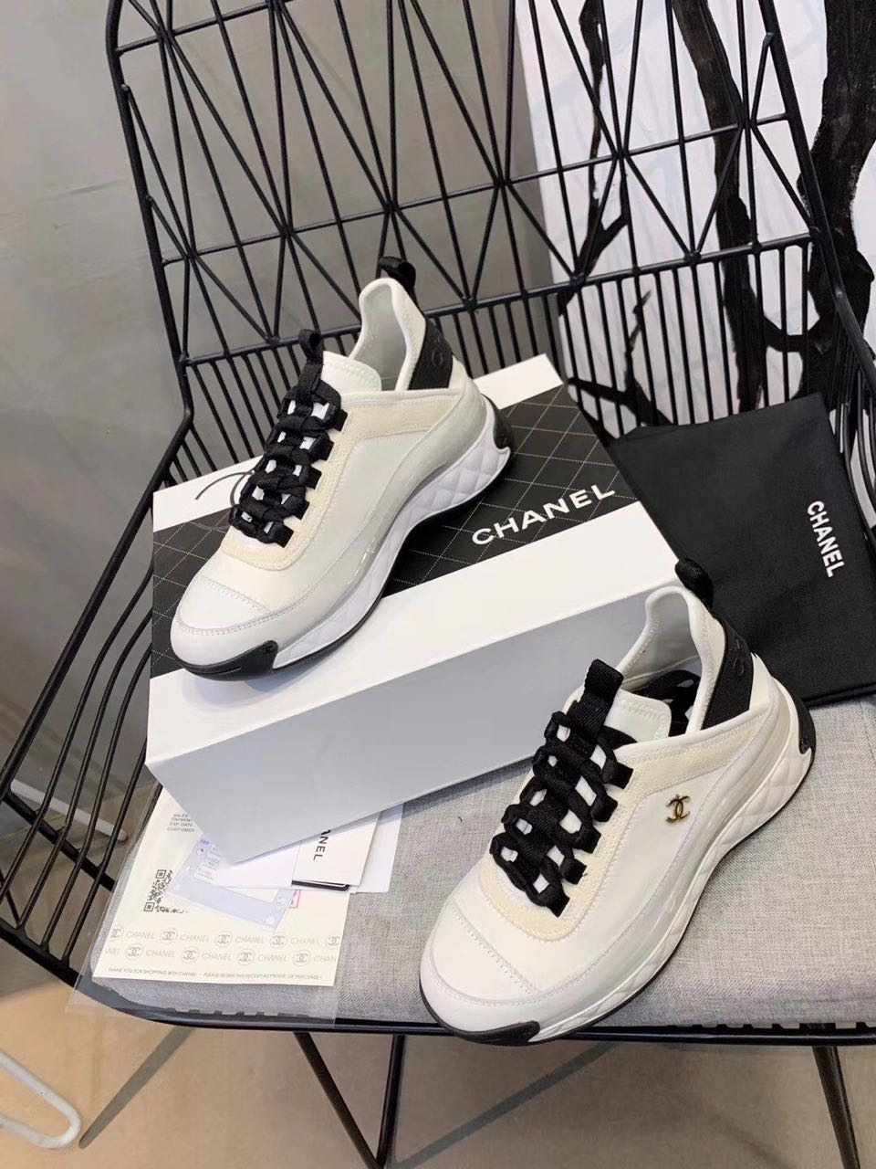 C design  Women Lace Up Wedges Sneakers