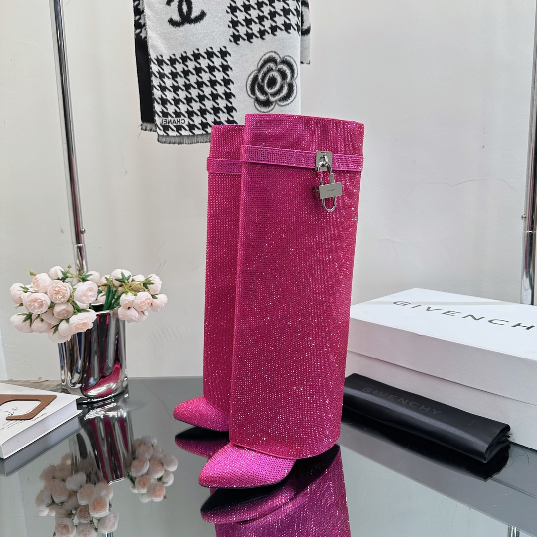 GIvenchy New Trousers Boots high quality rhinestone & metal locker