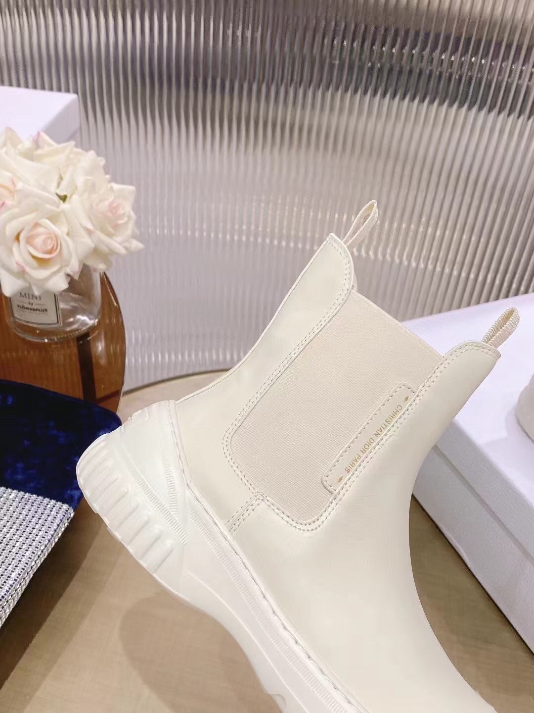 DIOR TRIAL Dior new ankle boots Martin boots thick biker boots