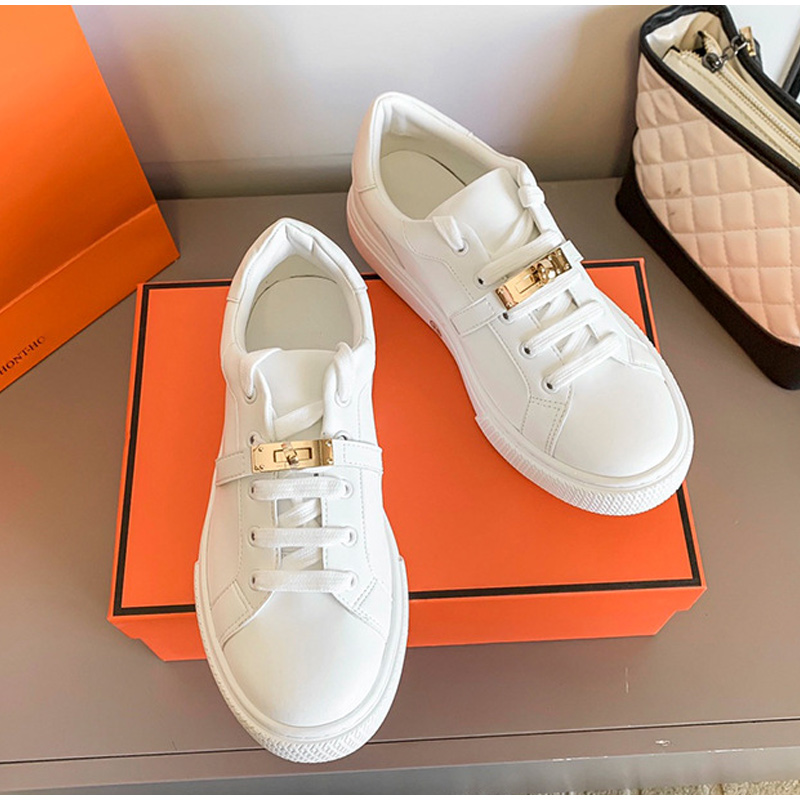 Herm猫s Women Metal Buckle Sneakers