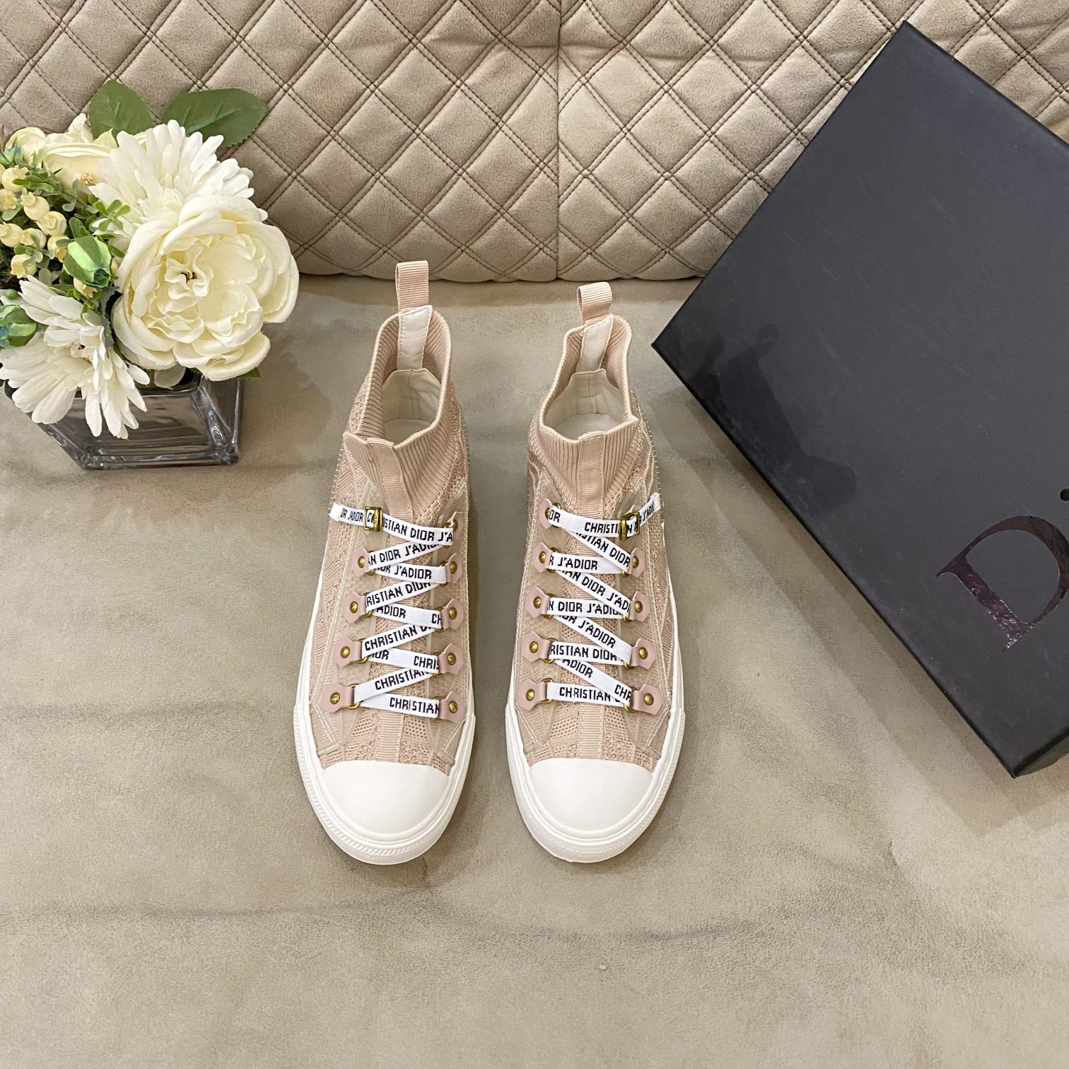 DIOR Women Casual Lace up Scok Boots