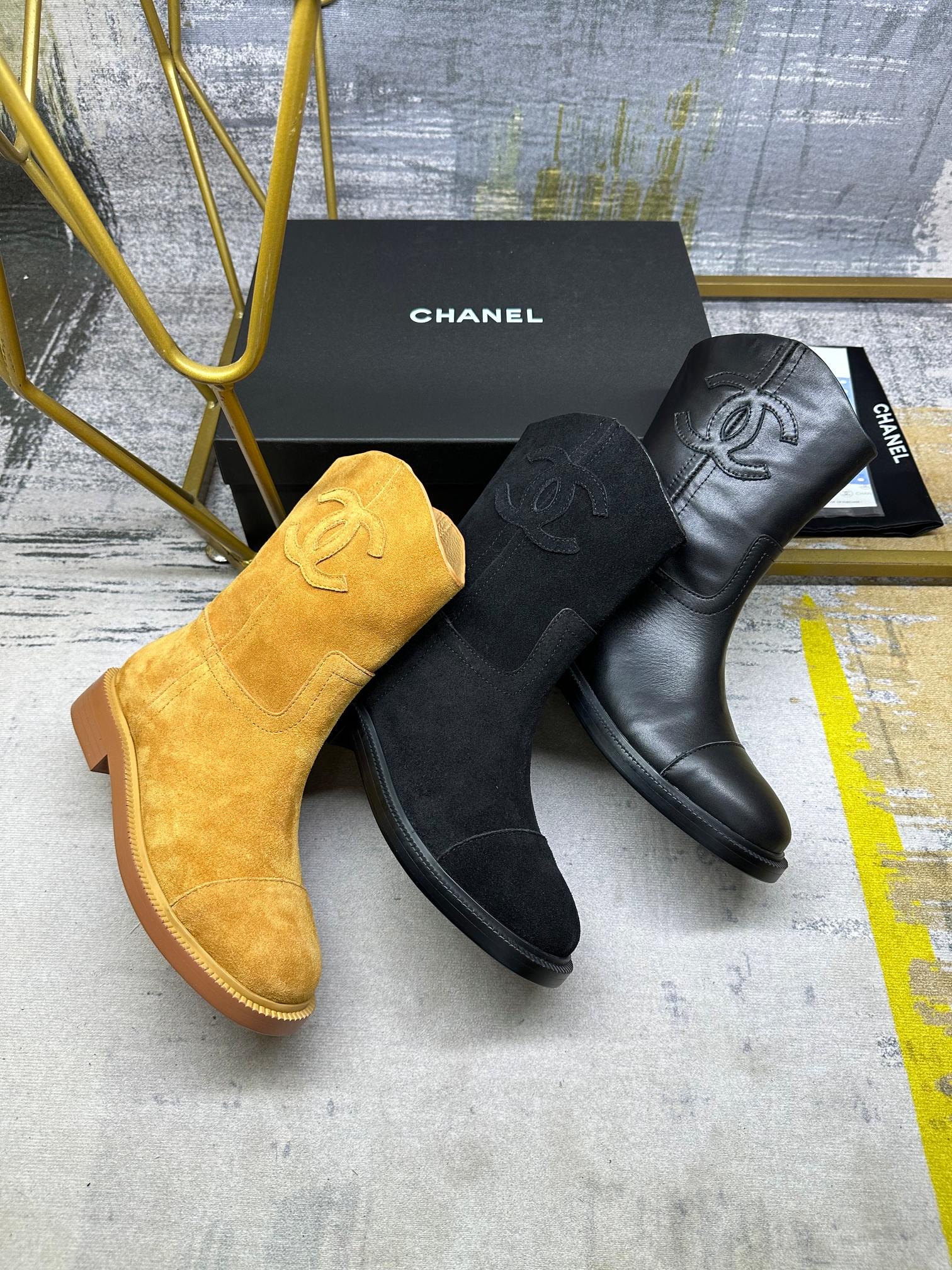 Chane autumn and winter new most handsome boots bobbin double C fashion leather knight boots short boots women's shoes