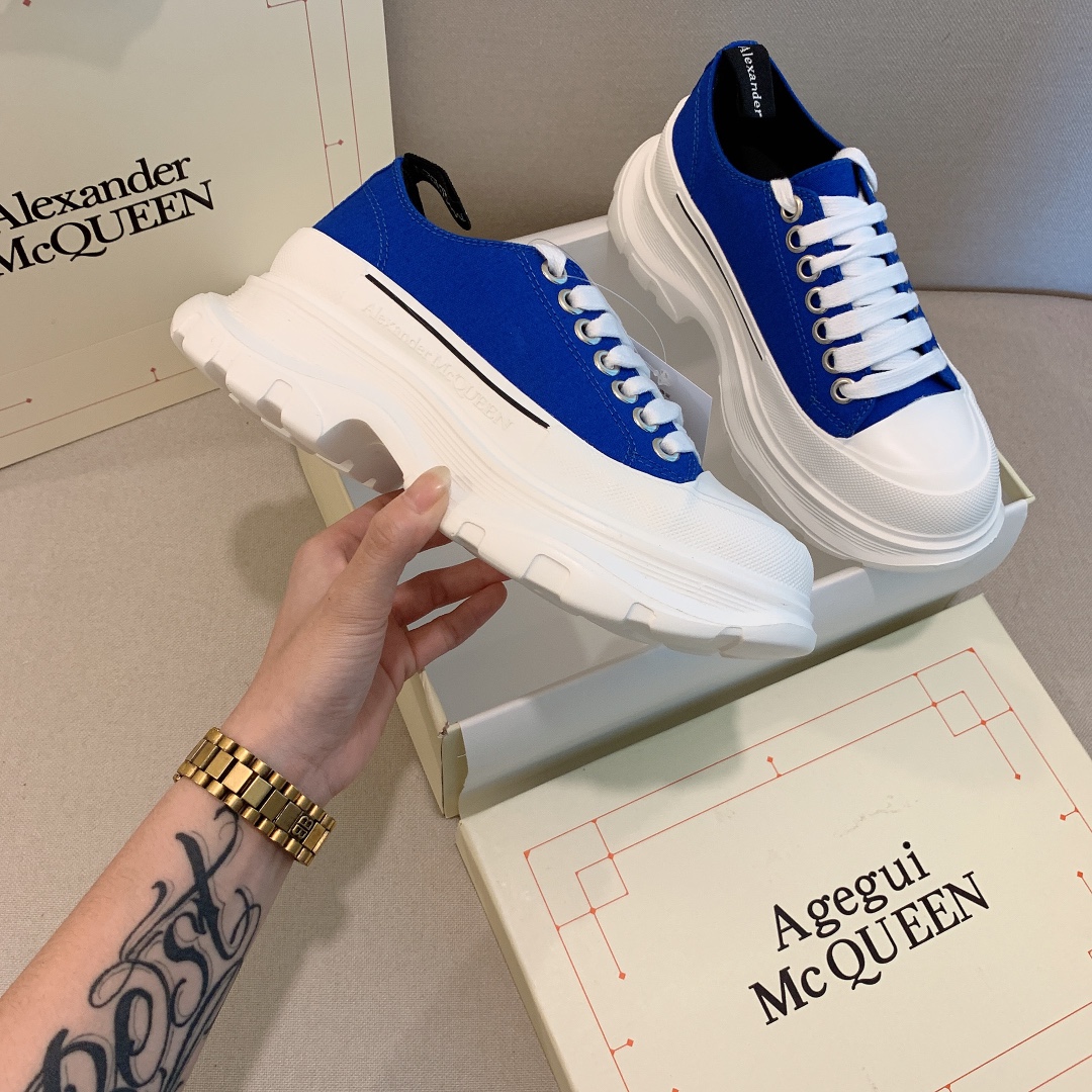 Alexander Mc queen PU thick sole sneakers casual shoes