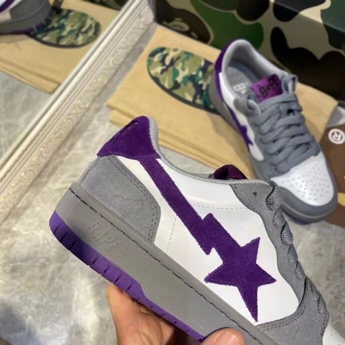 A BATHING APE embroidery Couples Casual Sneakers