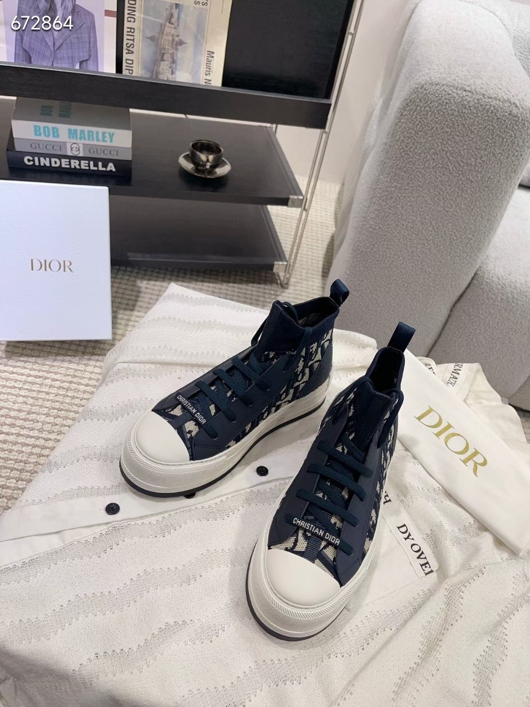 dior cd classic fly knit sneakers