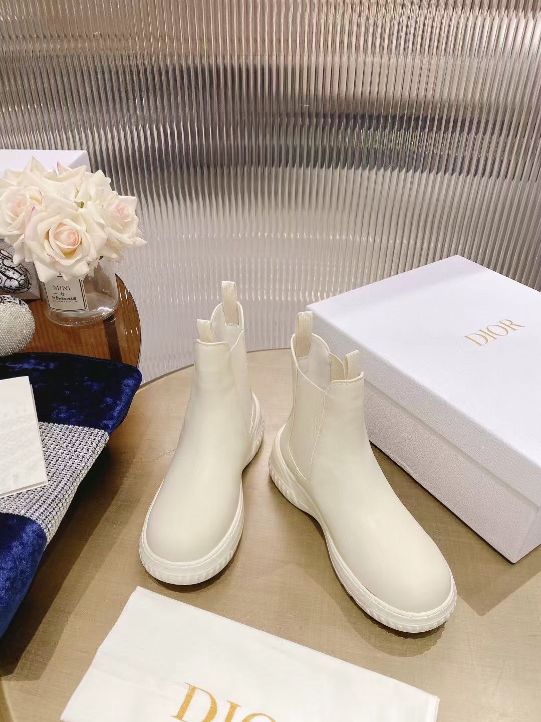 DIOR TRIAL Dior new ankle boots Martin boots thick biker boots