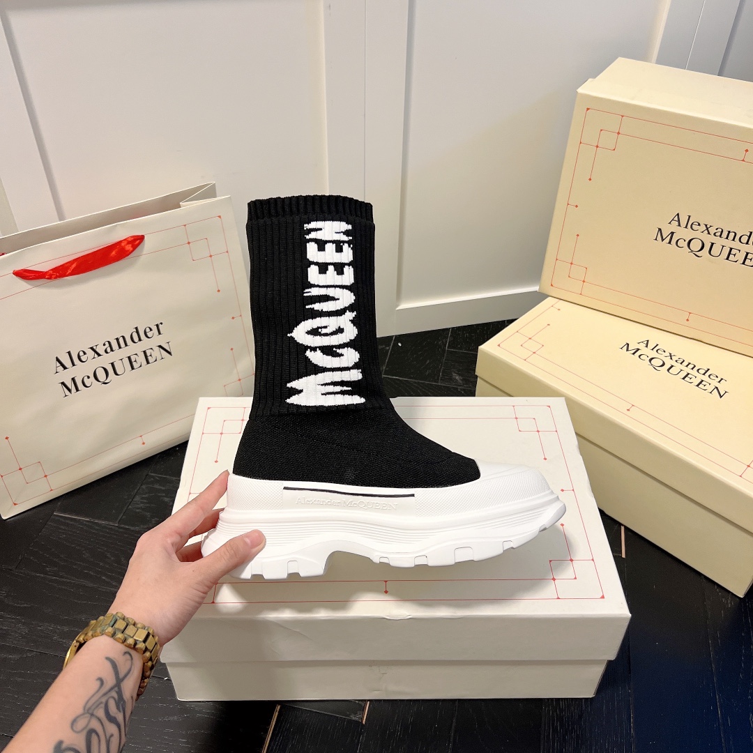 Alexander McQueen women sneakers sock boots