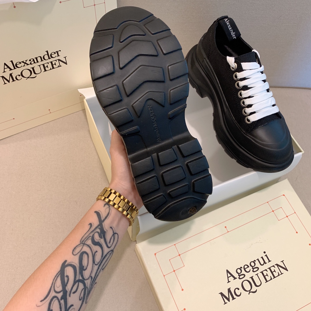 Alexander Mc queen PU thick sole sneakers casual shoes
