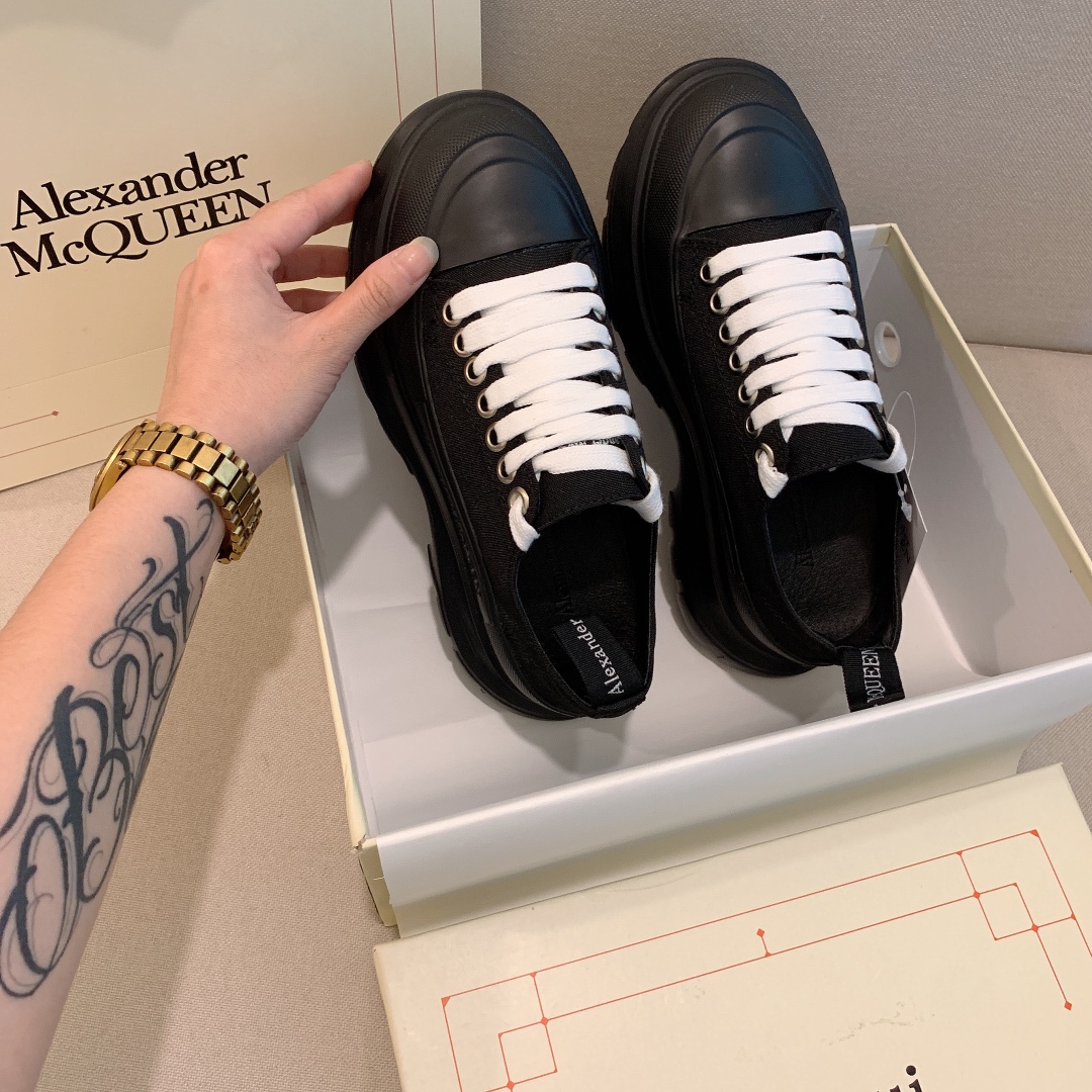 Alexander Mc queen PU thick sole sneakers casual shoes