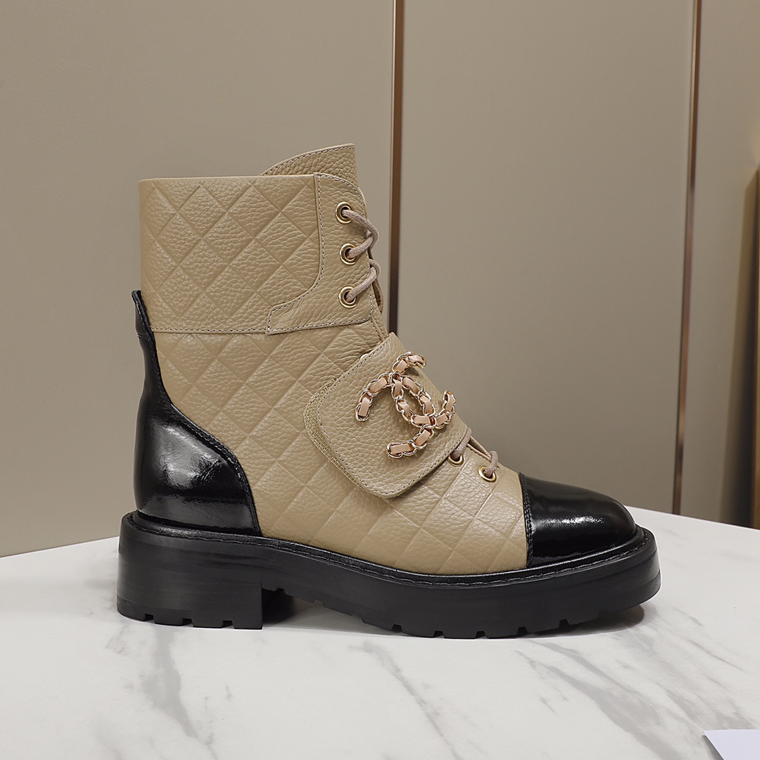 C design motorcycle boots rhombus velcro short boots