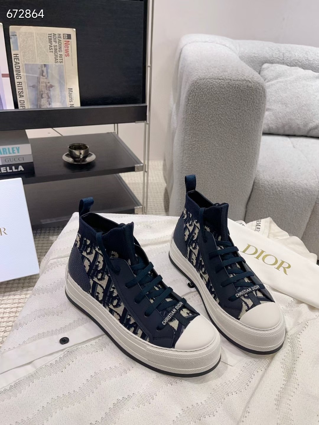 dior cd classic fly knit sneakers
