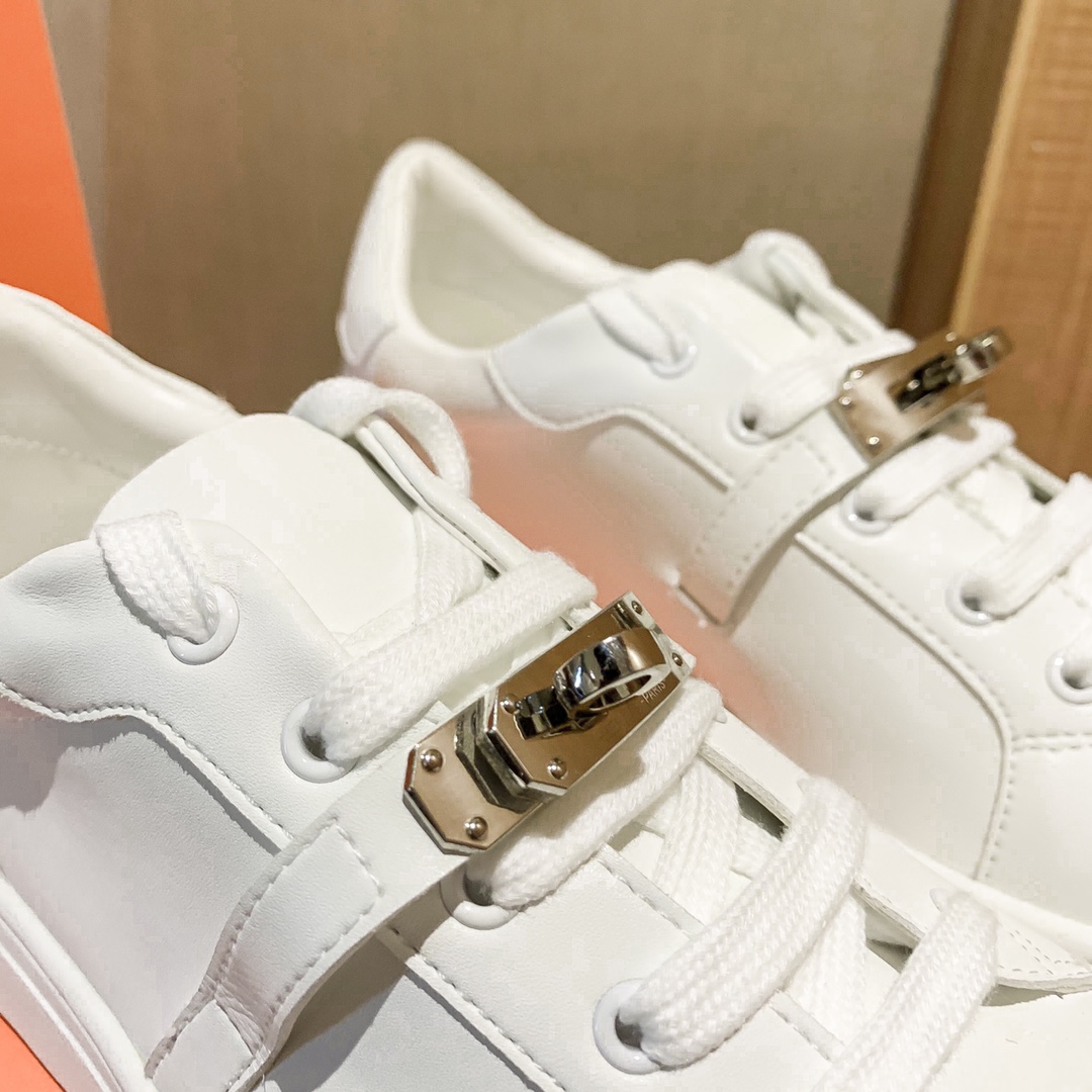Hermes Women Luxury Lace up Sneakers