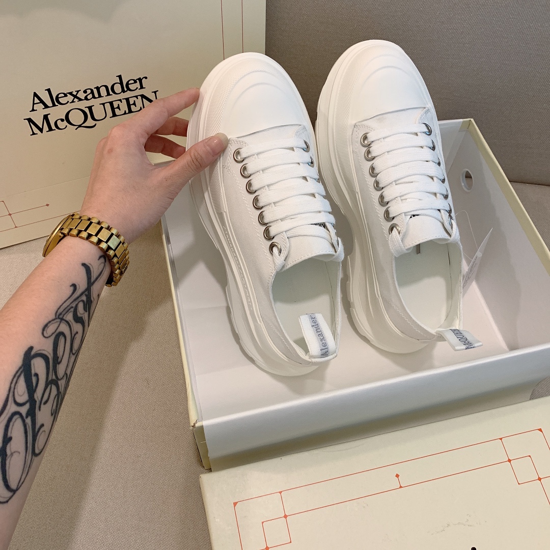 Alexander Mc queen PU thick sole sneakers casual shoes