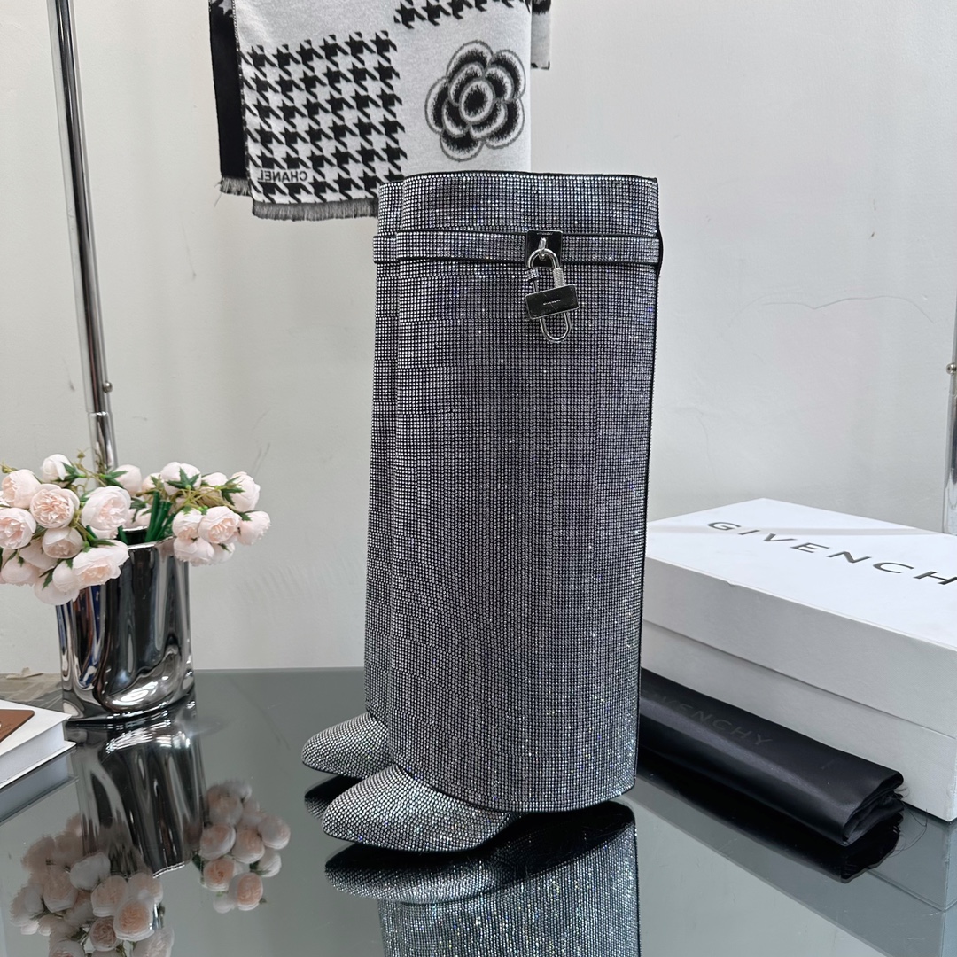 GIvenchy New Trousers Boots high quality rhinestone & metal locker
