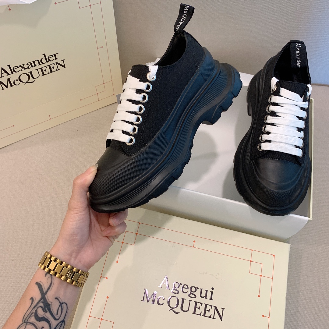 Alexander Mc queen PU thick sole sneakers casual shoes