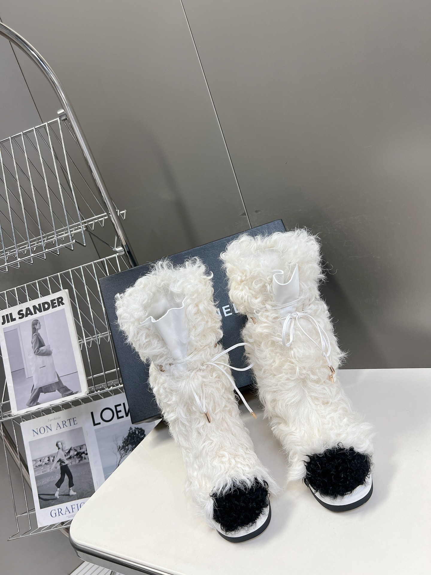 C design  autumn and winter heavy industry hot style fur boots