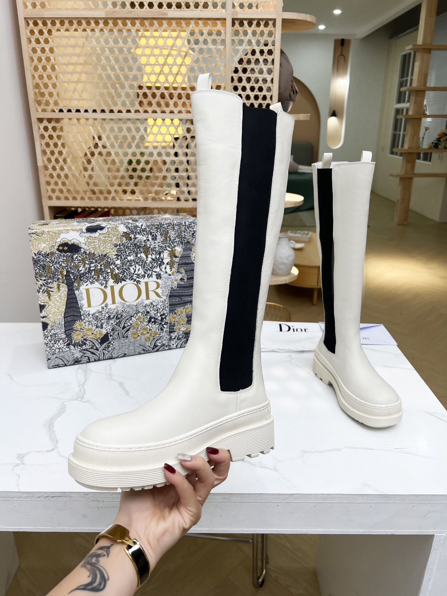Dior's New Product Trials Chelsea High Boots