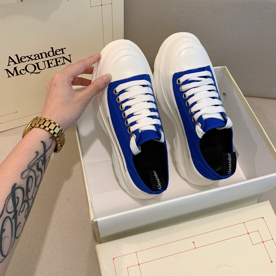 Alexander Mc queen PU thick sole sneakers casual shoes