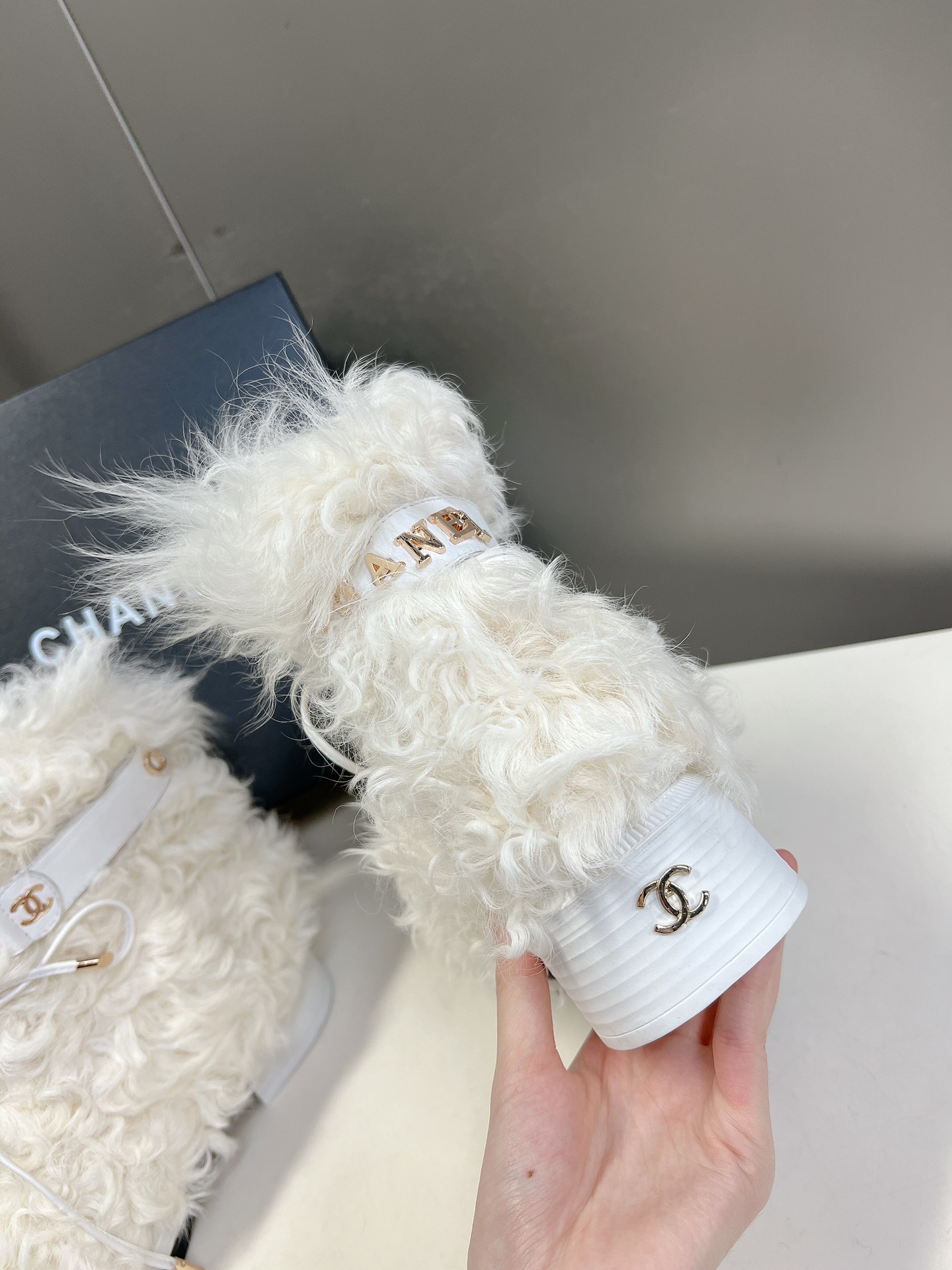 C design  autumn and winter heavy industry hot style fur boots