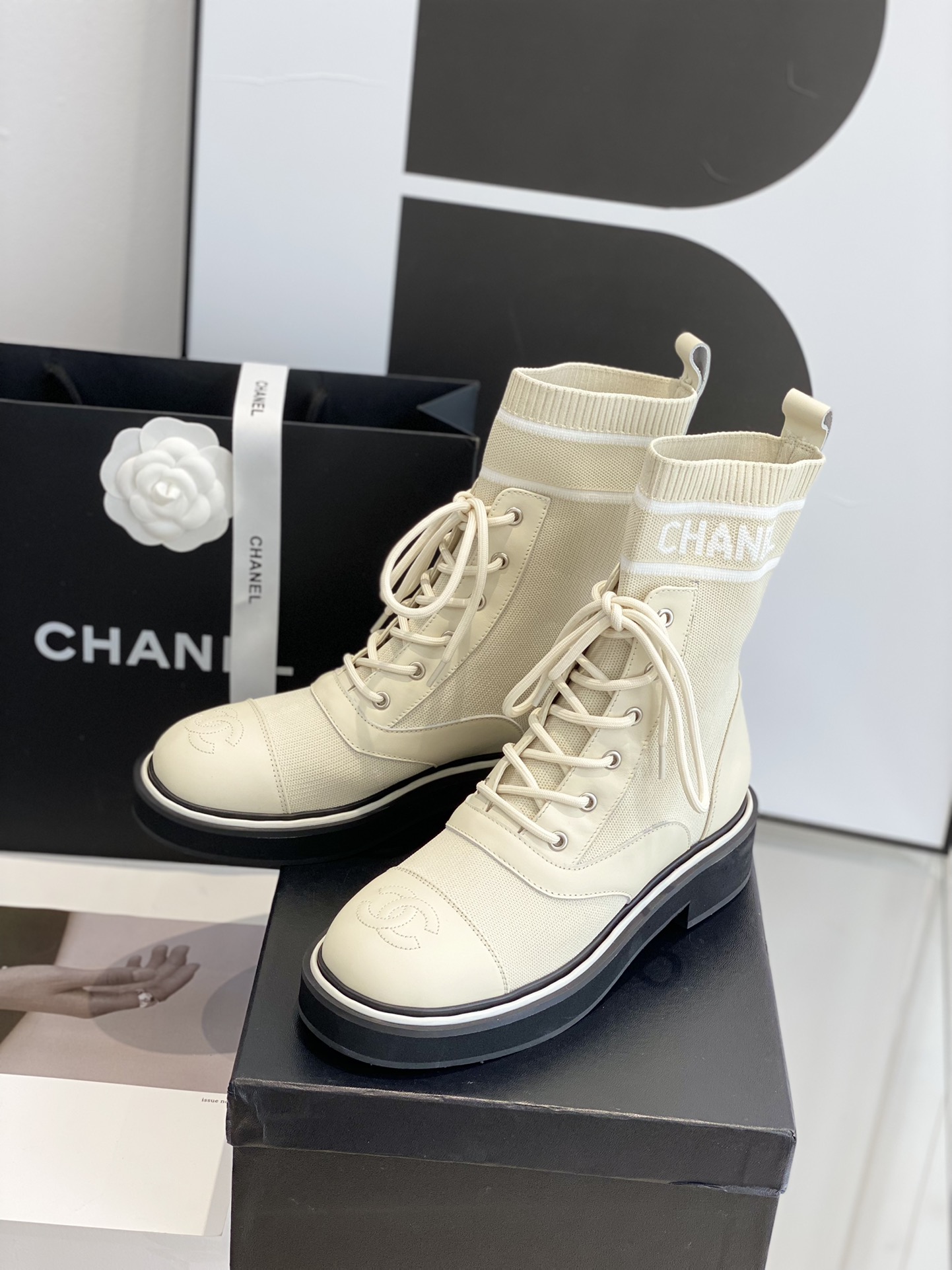 C design  runway model boots!