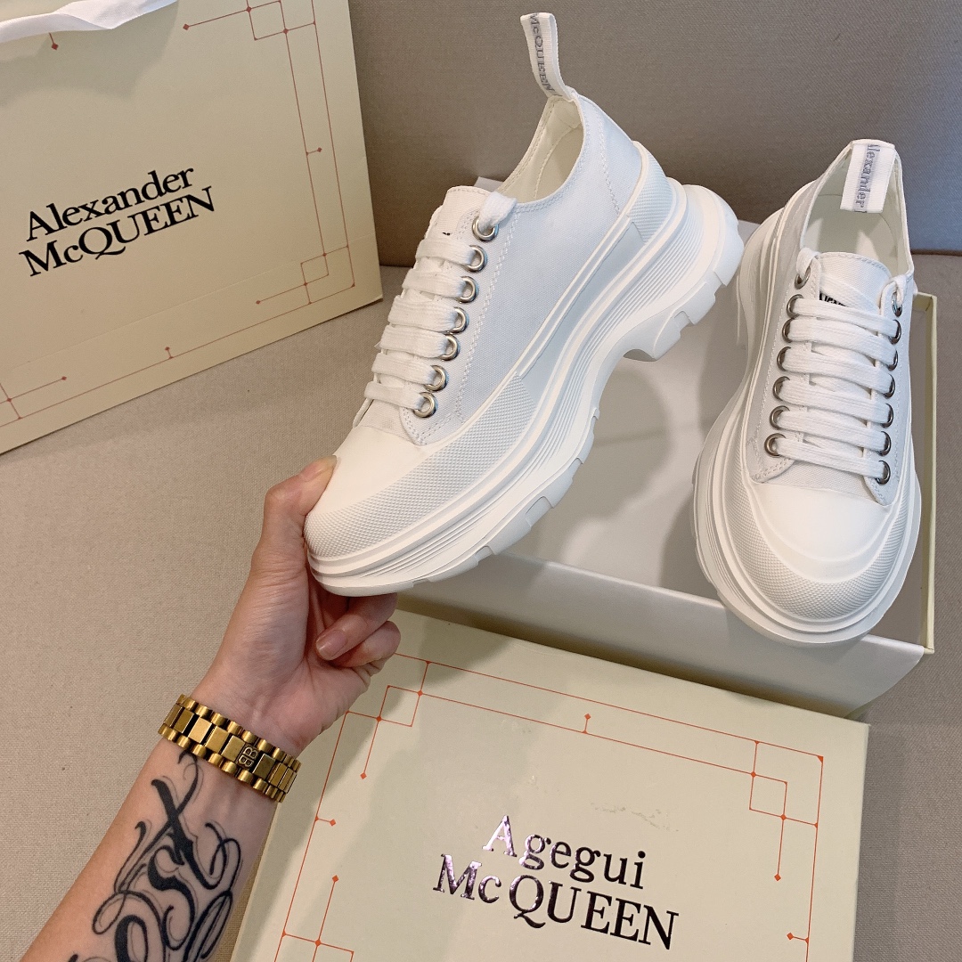 Alexander Mc queen PU thick sole sneakers casual shoes