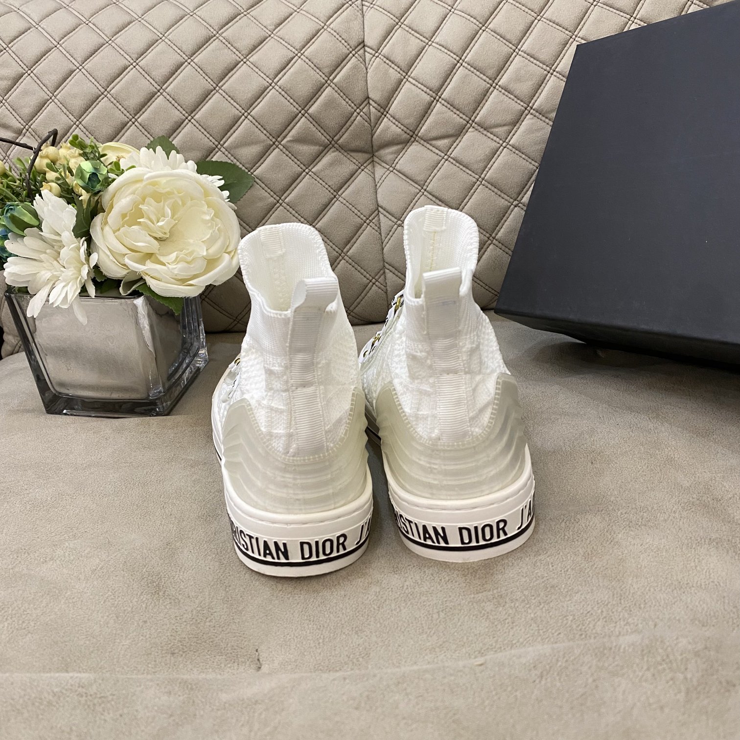 DIOR Women Casual Lace up Scok Boots