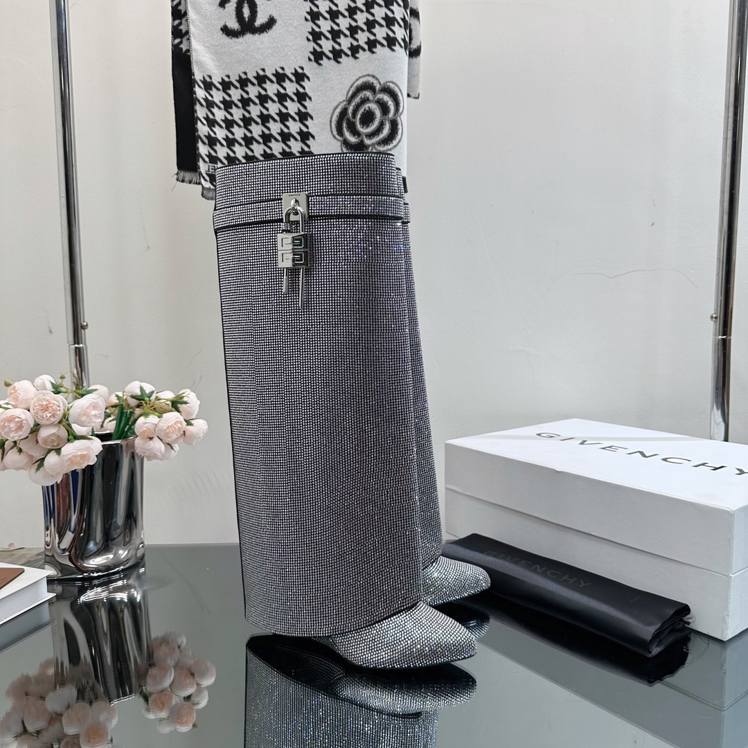 GIvenchy New Trousers Boots high quality rhinestone & metal locker