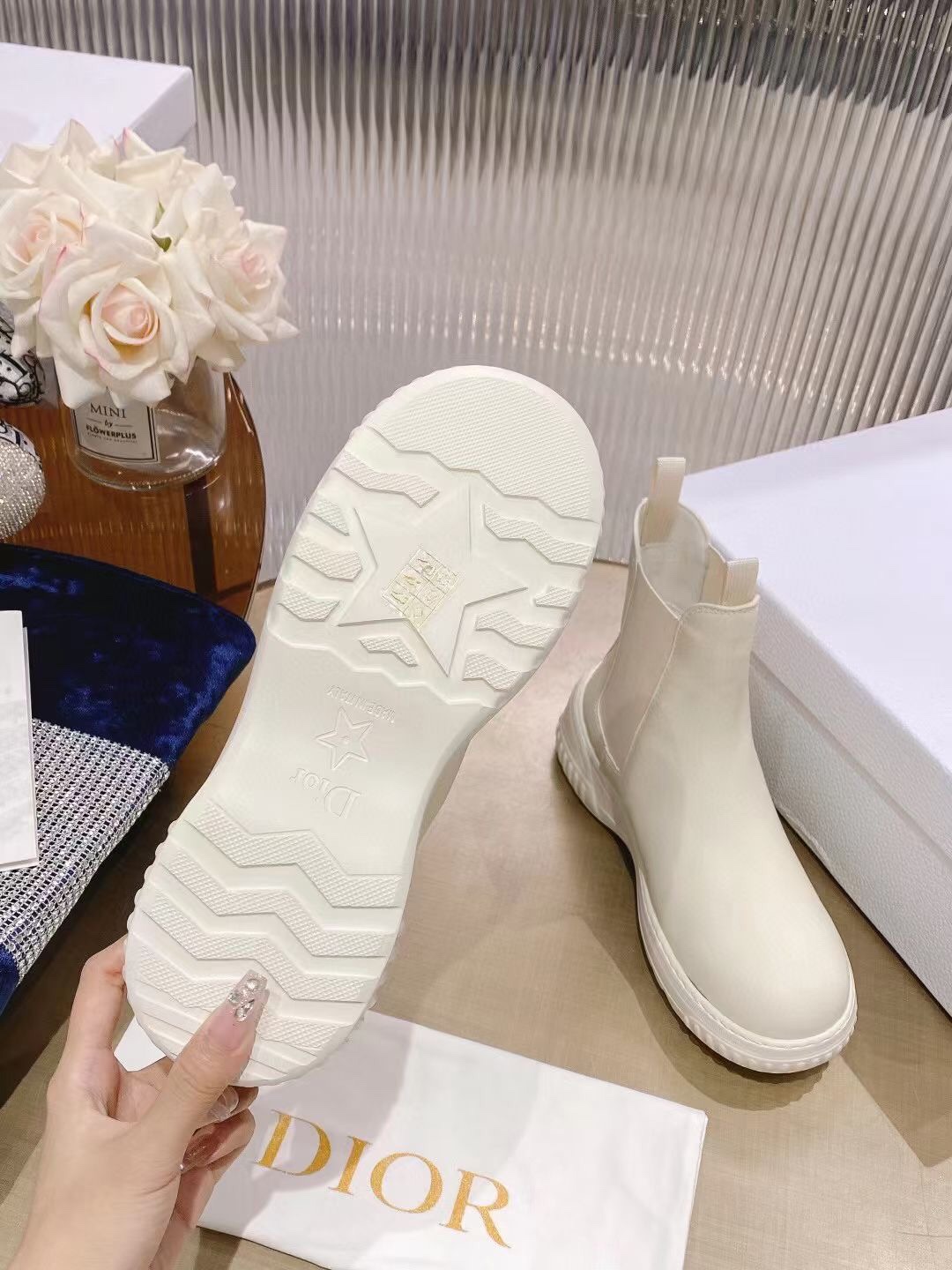 DIOR TRIAL Dior new ankle boots Martin boots thick biker boots