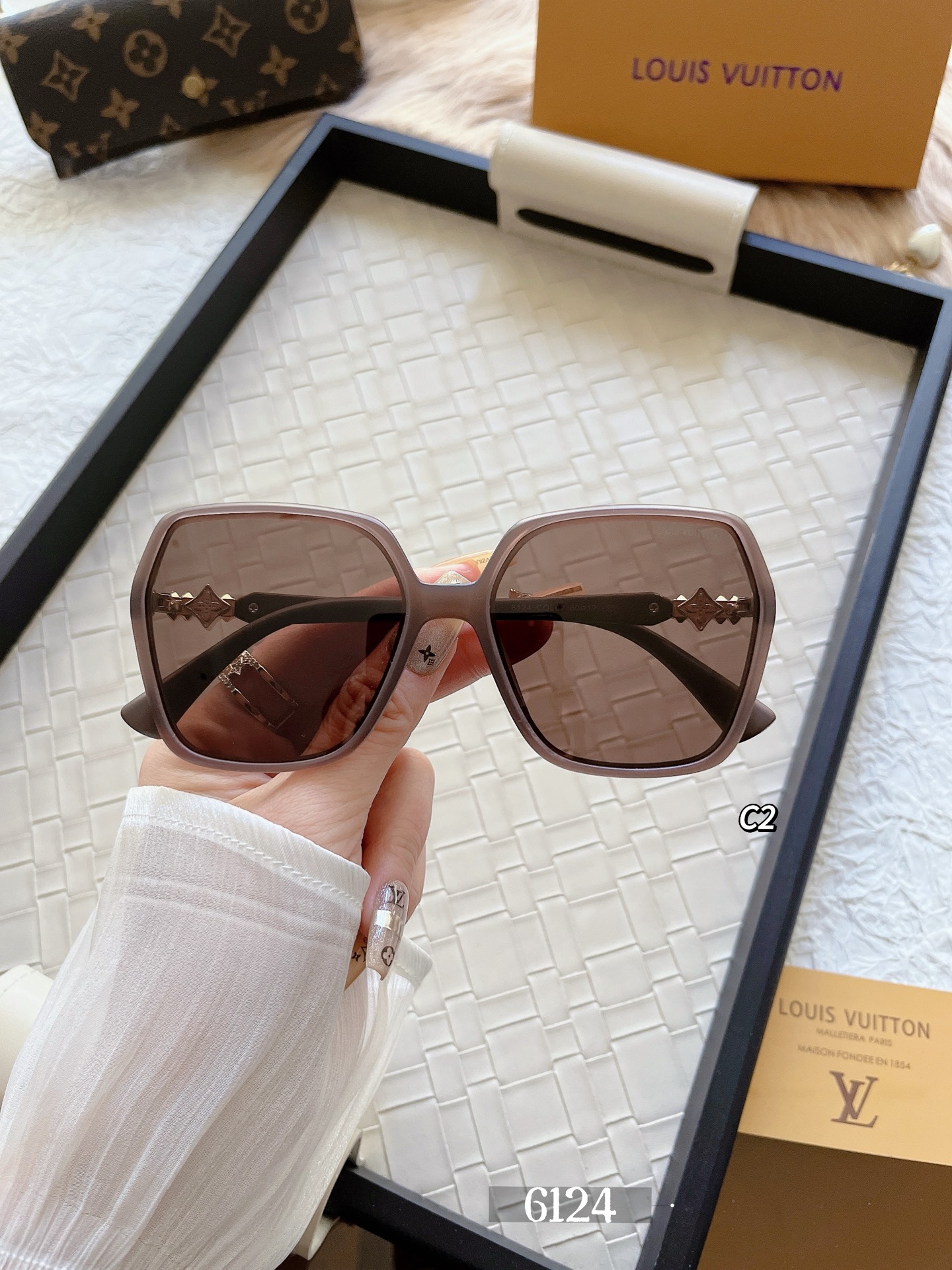 L design retro style polarized sunglasses 6124