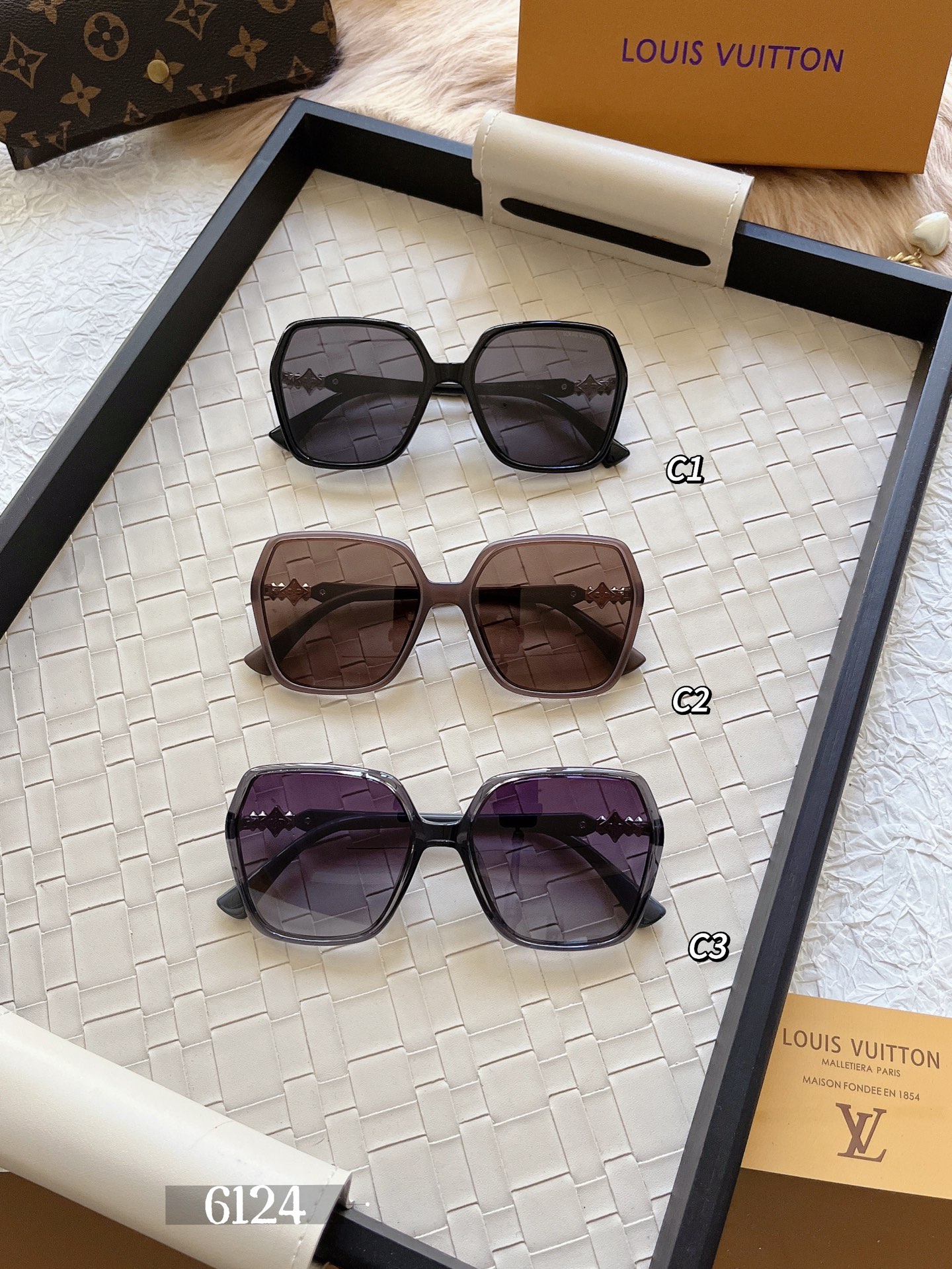 L design retro style polarized sunglasses 6124