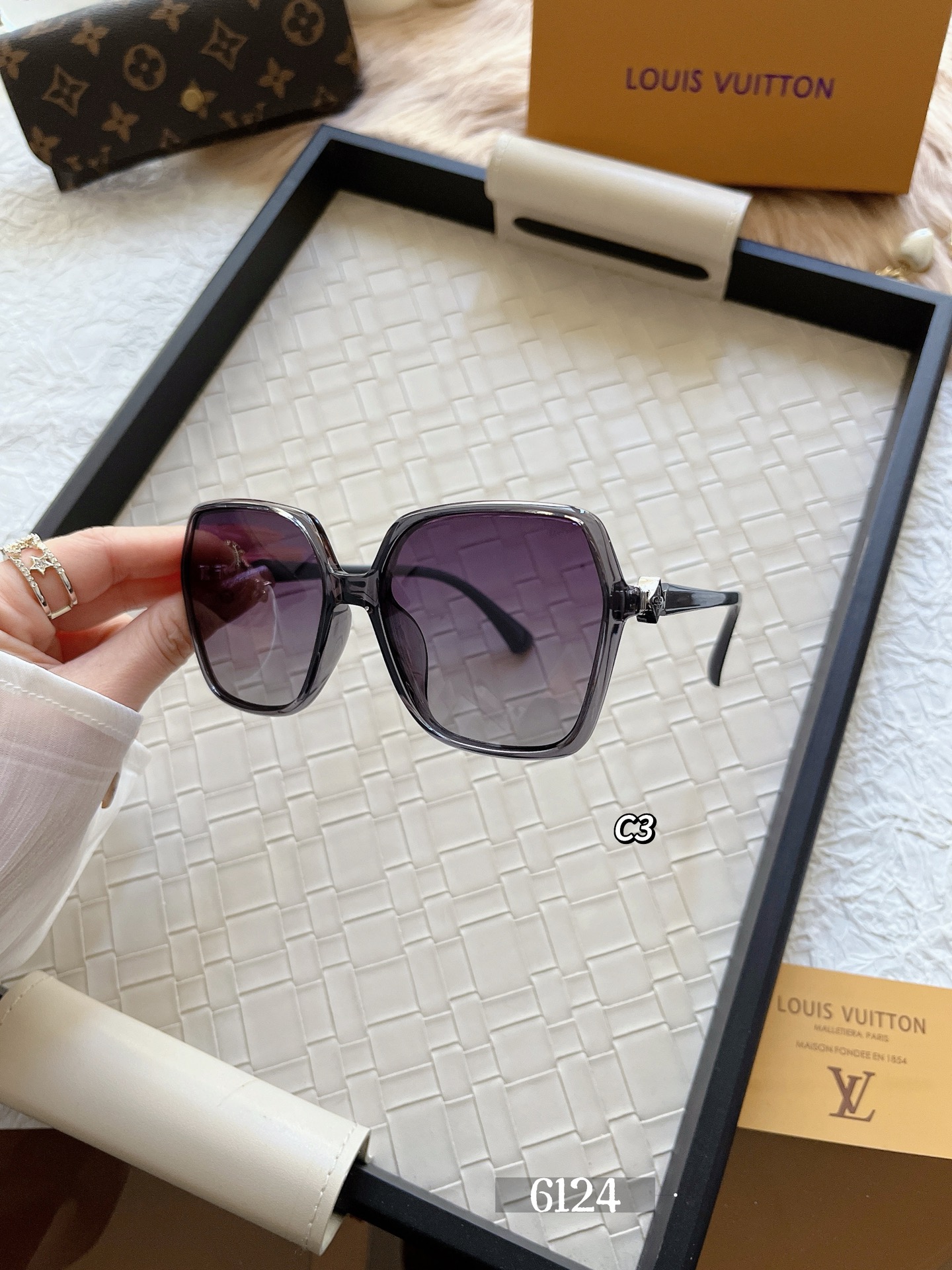 L design retro style polarized sunglasses 6124