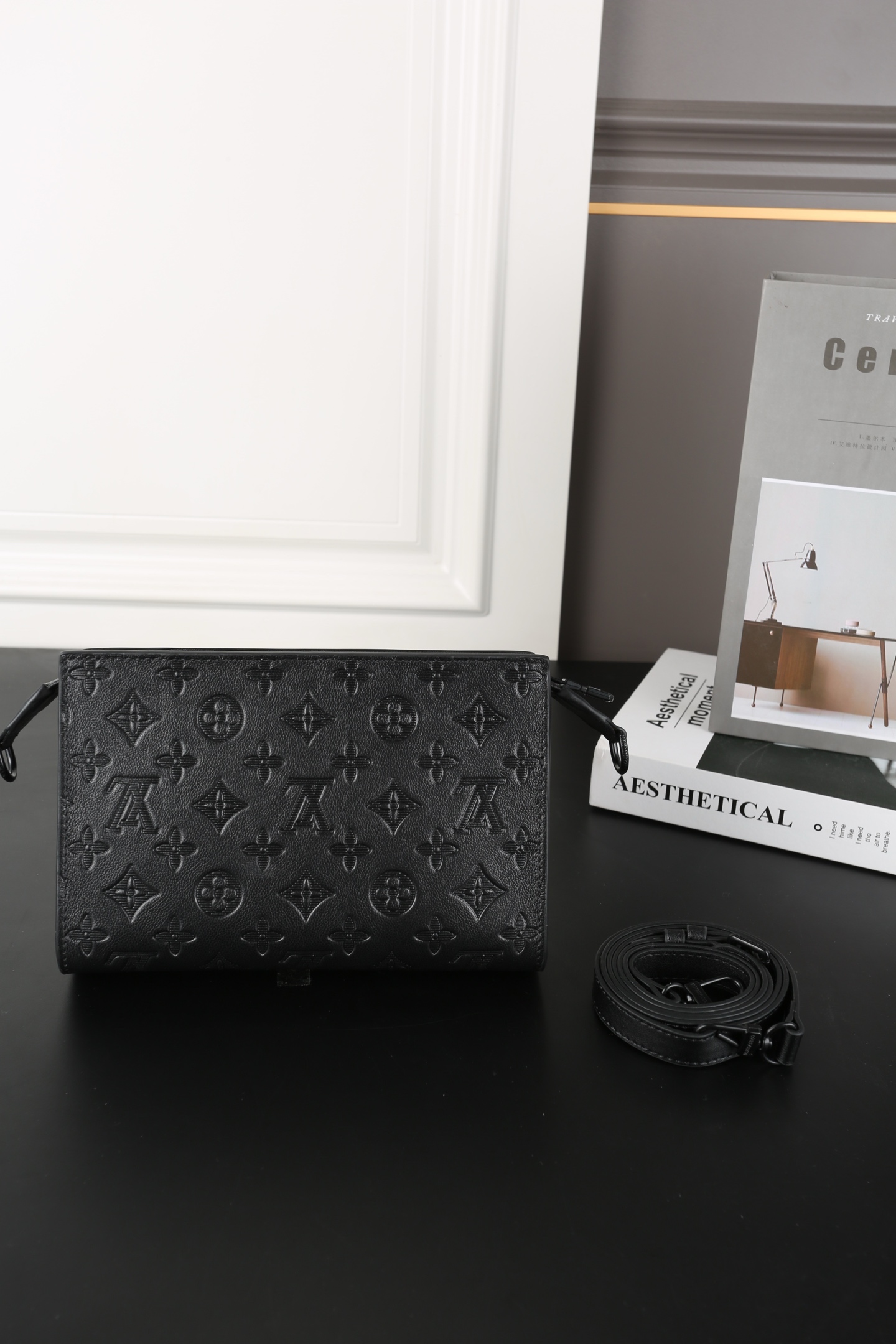 L Design New Gaston Embossed Clutch