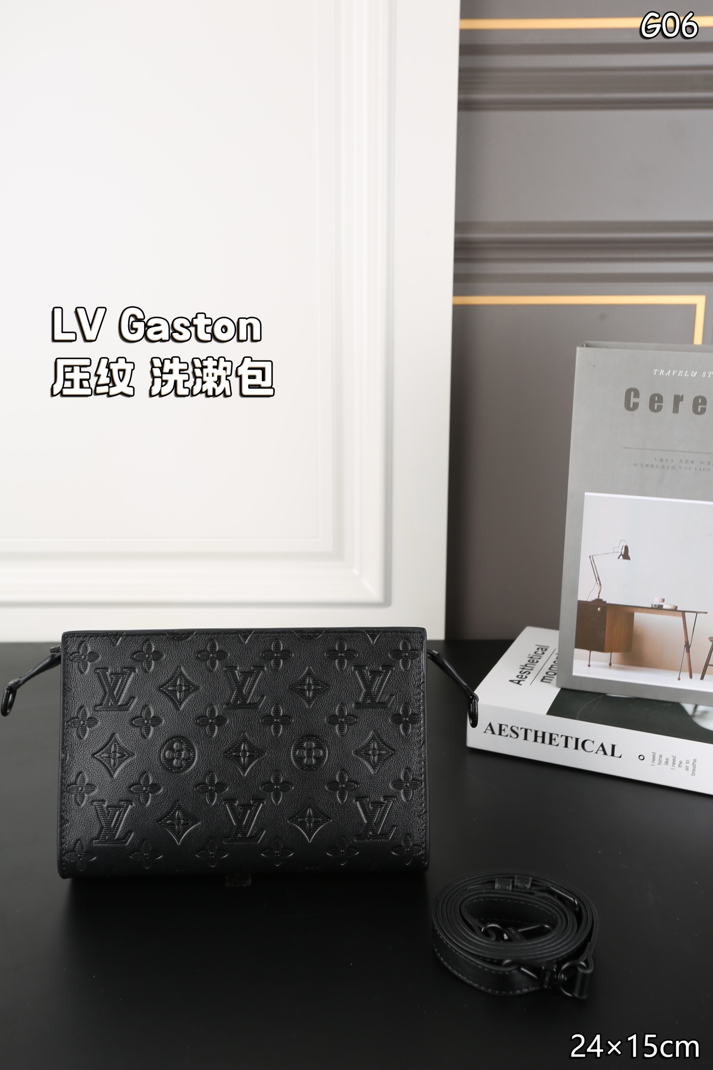 L Design New Gaston Embossed Clutch