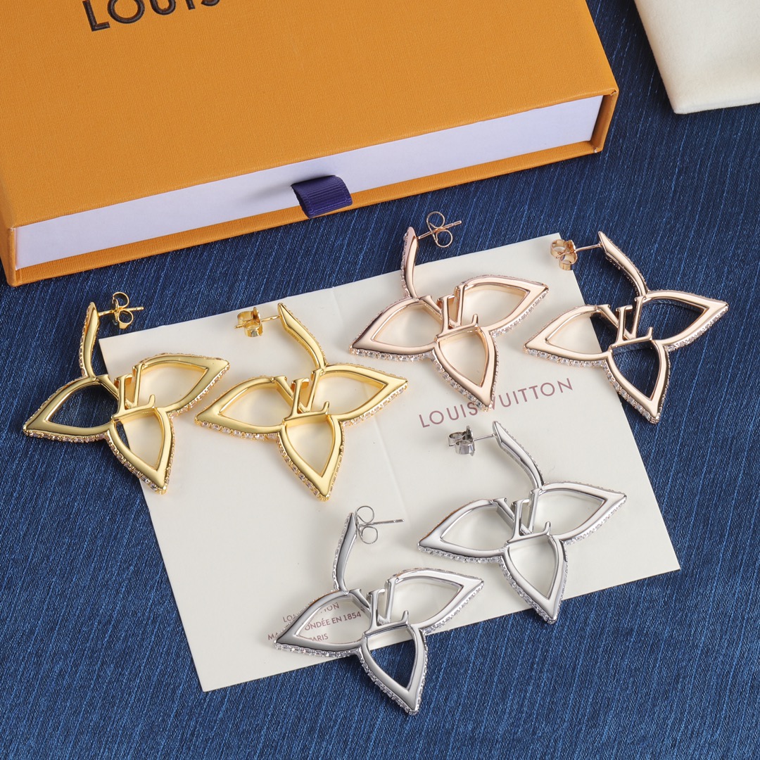 L three color earrings