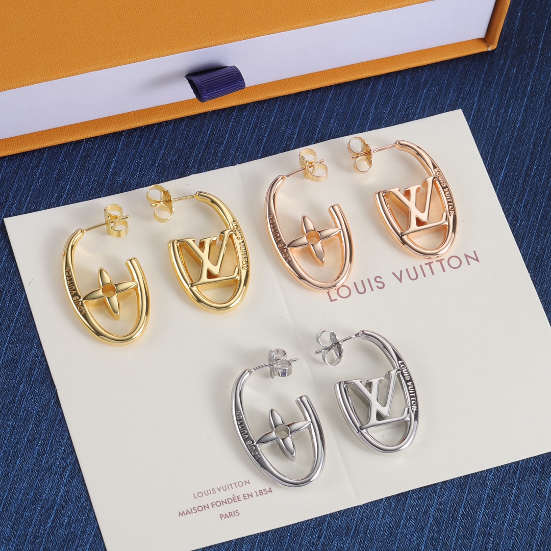 L three color earrings