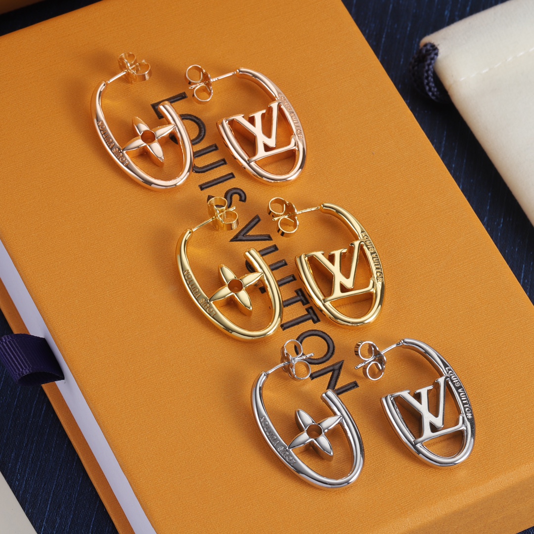 L three color earrings