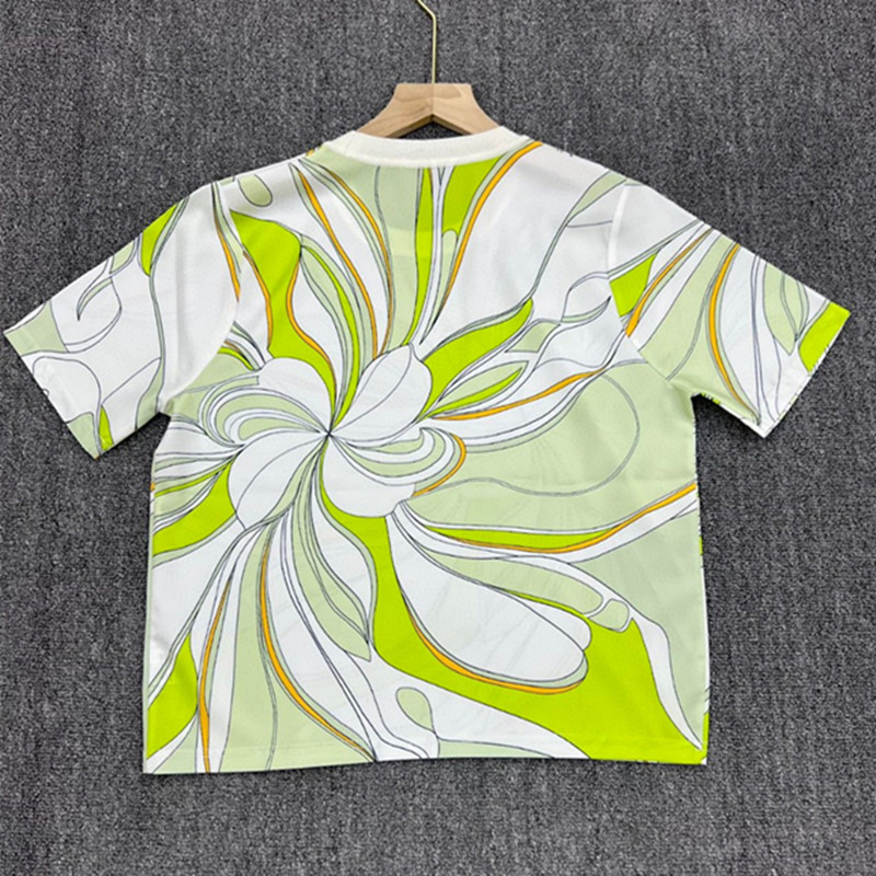 T fashion high-end women's printed round neck short sleeved T-shirt