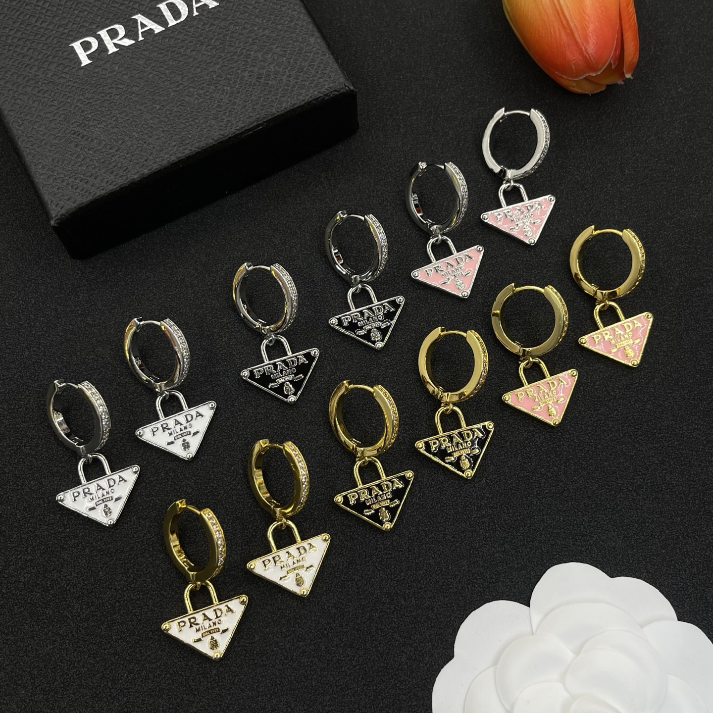P earrings