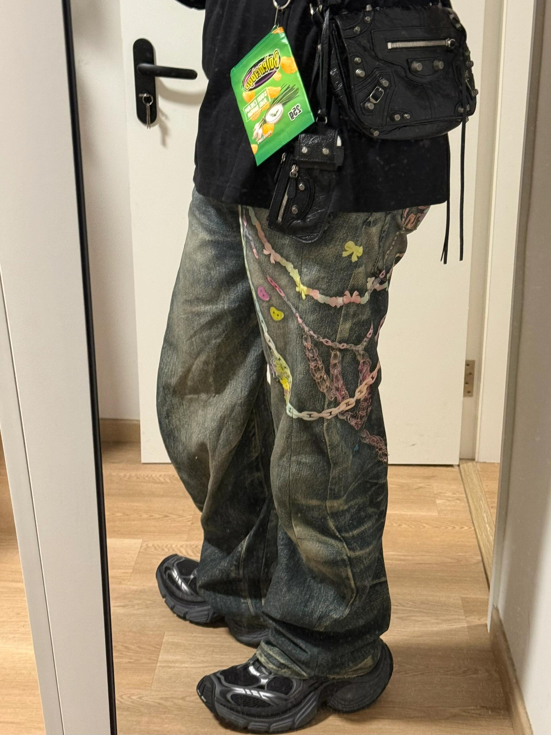 B design potato chip bag clutch accessories key ring pendant