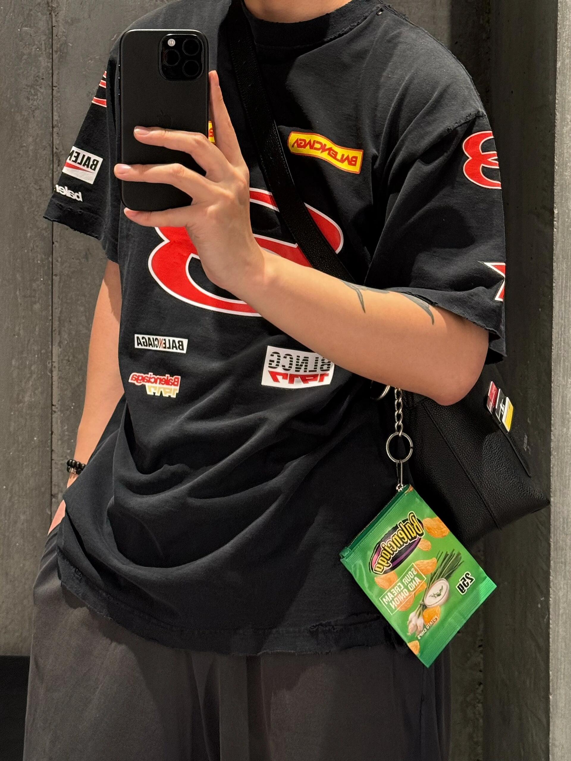 B design potato chip bag clutch accessories key ring pendant