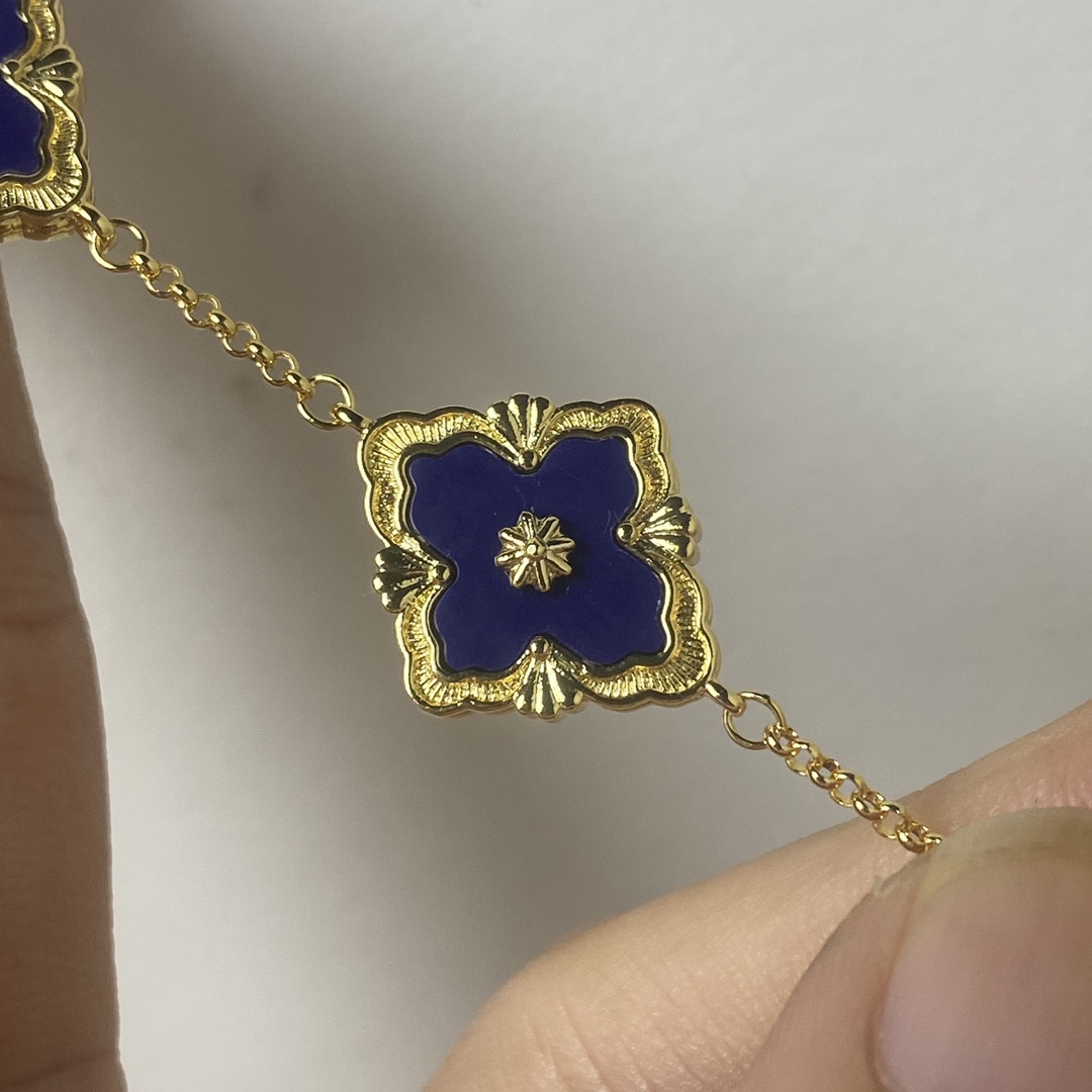 B Arrival Amethyst and Diamond Vintage Quatrefoil Necklace