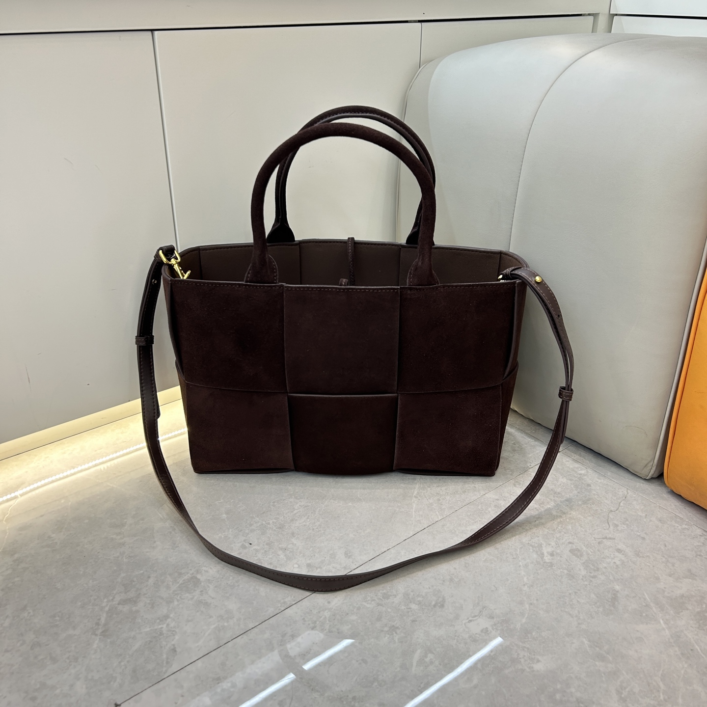 B design popular tote first layer frosted leather bag