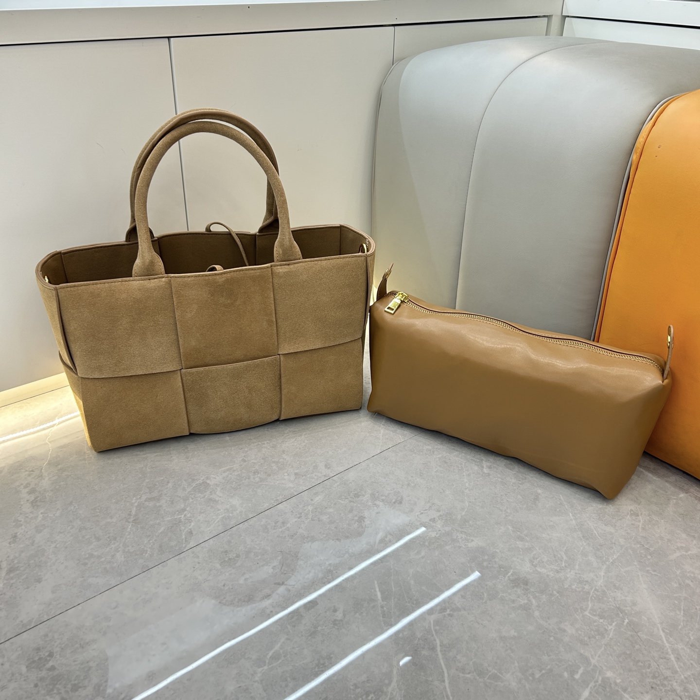 B design popular tote first layer frosted leather bag